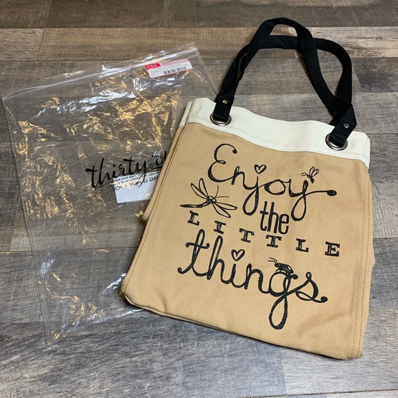 Enjoy The Little Things Canvas Purse
